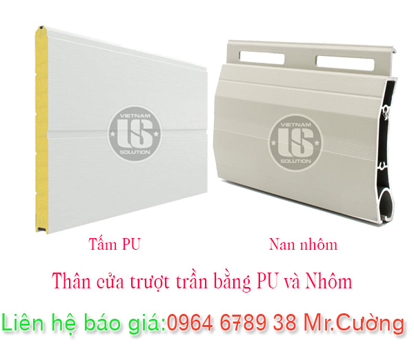 Thân cửa trượt trần bằng PU và nhôm